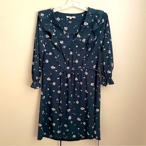 Skies Are Blue Green Mini Dress w/ Long Sleeves